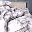 Простирадло MirSon Ranforce Elite 17-0695 Silver Foliage 220x240 см біле з сірим (2200010452884) - мініатюра 1