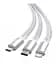 Кабель Baseus Bright Mirror 3-in-1 Cable USB to MicroUSB+Lightning+Type-C 3.5A 1.2m CAMLT-MJ02 white - мініатюра 4