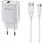 Зарядний пристрій Celebrat C-H13 1USB 18W wall charger + Type-C cable White - мініатюра 1