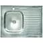 Кухонная мойка Рlatinum 8060 L из нержавеющей стали 0.4 мм прямоугольная 80x60.5 см (000000598) - миниатюра 1