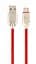 Кабель USB AM - Type-C, 1 м, Red, Cablexpert, 2.1A (CC-USB2R-AMCM-1M-R) - мініатюра 1