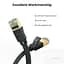 Патч корд Ugreen NW107 мережевий кабель 10 Гбіт\с Ethernet RJ45 Cat 7 плоский 2 м Black (NW107) - мініатюра 4