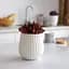 Ваза-кашпо МВМ My Home, 16,5 см, белая (DH-FLOWERS-25 M WHITE) - миниатюра 6