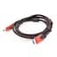 Кабель мультимедійний HDMI to HDMI 25.0m v1.4, OD-7.4mm Black/RED Merlion (YT-HDMI(M)/(M)NY/RD-25m) - мініатюра 1