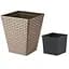 Горщик для квітів Form-Plastic Rattana квадро-35 30.4 л бежевий (3870-051) - мініатюра 1