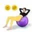 Мяч для фитнеса (фитбол) 4FIZJO 75 см Anti-Burst Violet (P-5905973404815) - миниатюра 6