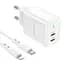 Зарядное устройство для Borofone Type-C to Lightning Reacher BN9 2Type-C 35W белое - миниатюра 5
