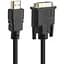 Кабель Prologix Premium HDMI - DVI V 1.3 (M/M), Single Link, 18+1, 0.5 м, Black (PR-HDMI-DVI-P-01-30-05m) - мініатюра 1