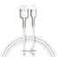 Кабель Baseus Cafule Metal Lightning 2.4A (1m) white (CALJK-A02) - мініатюра 1