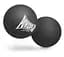 Масажний силіконовий подвійний м'яч PowerPlay PP-4355 Silicone Lacrosse Peanut Ball (6.4*12.7 см) Чорний (PP-4355_Black) - мініатюра 2