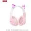 Бездротові навушники XO BE38 Cats Ear накладні з вушками кота рожеві 6920680840298 - мініатюра 2