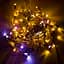 Гирлянда уличная Starlight бахрома белый/желтый свет Flash черный кабель 75 LED 2x0.7 м (57265) - миниатюра 2
