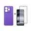 Чохол до мобільного телефона Dengos Kit Xiaomi Redmi Note 14 case Carbon + glass (Purple) (DG-KM-129) - мініатюра 1