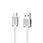 USB Cable Hoco U49 Refined Steel MicroUSB White 1.2m - мініатюра 1