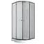 Душова кабіна з низьким піддоном Mixxus Plain SCT02-90x90x195-TR graphite прозоре скло 4 мм MI6901, Універсальна, прозорий, графіт - мініатюра 1