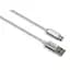 Дата кабель USB 2.0 AM to Micro 5P 1m LED silver Vinga (VCPDCMLED1S) - мініатюра 1