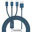 Кабель Baseus Superior Series Cable USB to Type-C/Lightning/MicroUSB 3.5A 1.5m CAMLTYS-03 Blue - миниатюра 1