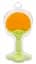 Прорізувач для зубів Lindo Апельсин, силіконовий, помаранчевий з салатовим (LI 320 Апел) - мініатюра 2