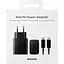Мережевий зарядний пристрій Samsung Black, 45W + кабель USB Type-C (EP-T4511XBEGEU) - мініатюра 2