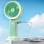 Акумуляторний мінівентилятор Handheld Fan із підсвіткою, салатовий, настільний вентилятор із підсвіткою для телефона - мініатюра 3