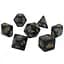 Набор кубиков Pearl 7 Dice Set - Black (w-gold) , 7 шт. (g7dpearl08) - миниатюра 1