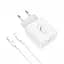 Мережевий зарядний пристрій SkyDolphin SC38T (USB TYPE-Cx2.4A) White + кабель Lightning (MZP-000182) - мініатюра 2