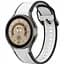 Ремешок для Samsung Galaxy Watch 4 Classic 42mm - бело-черный ширина крепления 20мм силикон размер L Watchbands Double Line (W12-7WB17999971) - миниатюра 1