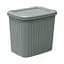 Корзина Ucsan Plastik KNIT прямокутна з кришкою сiрий металiк 10 л (86008.2) - мініатюра 1
