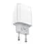Зарядний пристрій Hoco C72A Glorious (1USB, 2.1А) White + кабель Type-C (6931474713018) - мініатюра 1