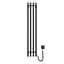 Електрична рушникосушка Navin Levante 210x1200 Sensor права, чорний муар 10-012033-4860, Чорний матовий, Праве, Електронний - мініатюра 2