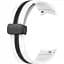 Браслет Cls-line-black для Samsung Galaxy Watch 5 - біло-чорний ширина кріплення 20мм силікон Watchbands (W36-1WB12227561) - мініатюра 1