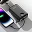 Універсальна мобільна батарея Dudao 20000mAh K14+ 22,5W PD,QC USB-A,USB-C In/Out,with built-in USB-C/Lightning cables Black (6977196680016) - мініатюра 2