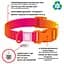 Нашийник для собак Waudog Nylon Recycled c QR паспортом градієнт розмір XL 2.5х37-58 см помаранчевий - мініатюра 5