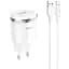 Зарядний пристрій Hoco 1USB C37A 2.4A White + USB Cable Type-C - мініатюра 1