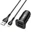 Адаптер автомобільний Hoco Lightning Cable Wise road dual port Car charger set NZ4 |2USB, 4.8A| - мініатюра 3