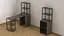 Стол-тумба трансформер Смарт 3/1 с этажеркой Ferrum-decor 1430x1450x500 Черный металл ДСП Дуб Сонома Трюфель 16 мм (FRD-105113) - миниатюра 3