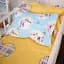 Комплект постільної білизни MirSon Бязь 20-0044 Cats and bunnies 110х140 блакитно-жовтий (2200010273656) - мініатюра 5