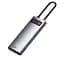 Адаптер USB Хаб Baseus Metal Gleam Series 6-in-1 Multifunctional Docking Station Gray CAHUB-CW0G - мініатюра 2