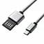 Дата кабель USB 2.0 AM to Micro 5P 1.0m Grey/Black Grand-X (FM02) - мініатюра 1