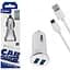 Автомобільний зарядний пристрій Inkax CC-12 2USB 2.1A microUSB White (av087-hbr) - мініатюра 5