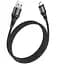 Кабель Hoco X50 USB to Micro 2.4A 1 м nylon aluminum connectors черный - миниатюра 1