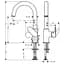 Смеситель для раковины Hansgrohe Vernis Blend 71554000 Хром - миниатюра 2