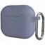 Чехол с карабином CasePro Protective Silicone Case для AirPods 3 Lavender - миниатюра 1