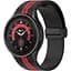 Ремінець для Samsung Galaxy Watch 5 Pro 45mm - чорно-червоний ширина кріплення 20мм силікон Watchbands Cls-line-black (W36-2WB69551119) - мініатюра 1