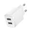 Адаптер зарядний - блок на 2 виходи Baseus Compact 10,5 W (2 USB) білий - мініатюра 3