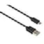 Дата кабель USB 2.0 AM to Micro 5P 2color nylon 1m black Vinga (VCPDCMBN31BK) - мініатюра 1