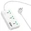 Мережевий подовжувач Hoco AC7A Storm (3 х розетки 3 х USB 1 х Type-C) 17W білий - мініатюра 2