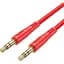Кабель посилений - аудіо шнур Hoco UPA24 Smooth AUX audio cable 3.5 - 3.5 1 м червоний - мініатюра 1