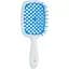 Щітка для волосся Janeke Small Superbrush, 17,5x7x3 см, біла з синім - мініатюра 1