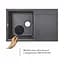 Кухонна мийка Lidz 790x495/230 BLA-03 (LIDZBLA03790495230), Чорний - мініатюра 3